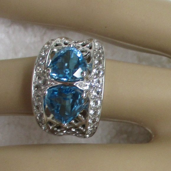 Victoria Wieck 4.72ct Swiss Blue Topaz Ring - Picture 6 of 15